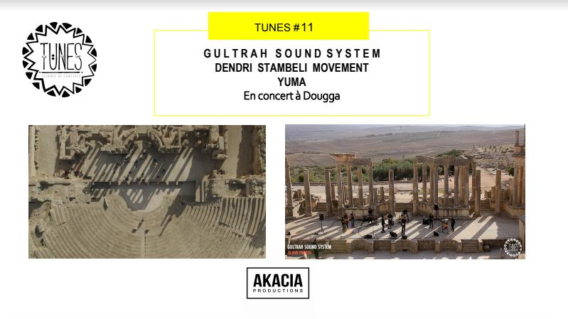 Gultrah Sound System, Dendri Stamblei Mvt, et YÜMA en concert à Dougga 
